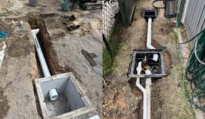 Storm water pipes underground with new storm water pits installed after storm water drain needed repairing in Melbourne