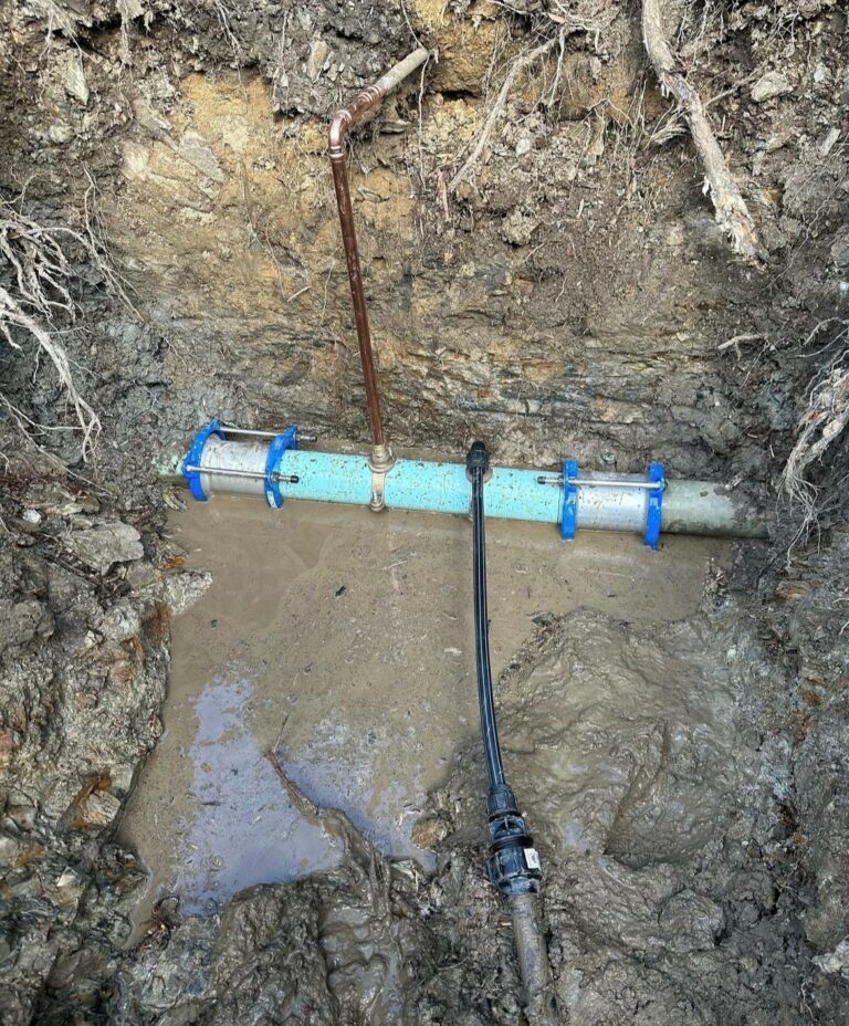 Burst pipe repair underground